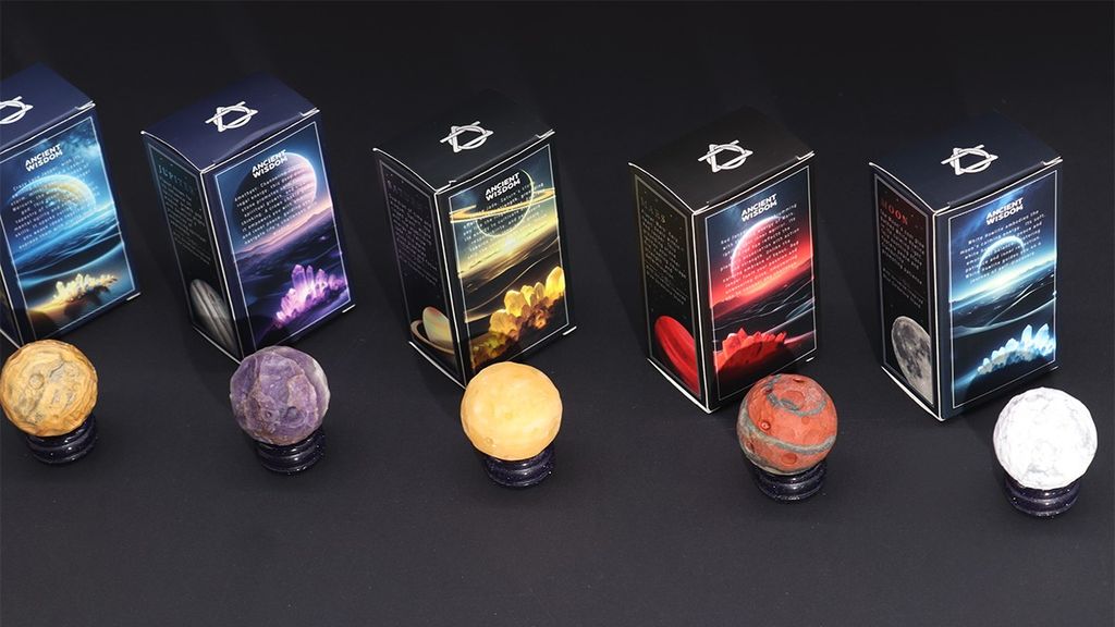 Wholesale Gemstone Planets on a Goldstone Stand