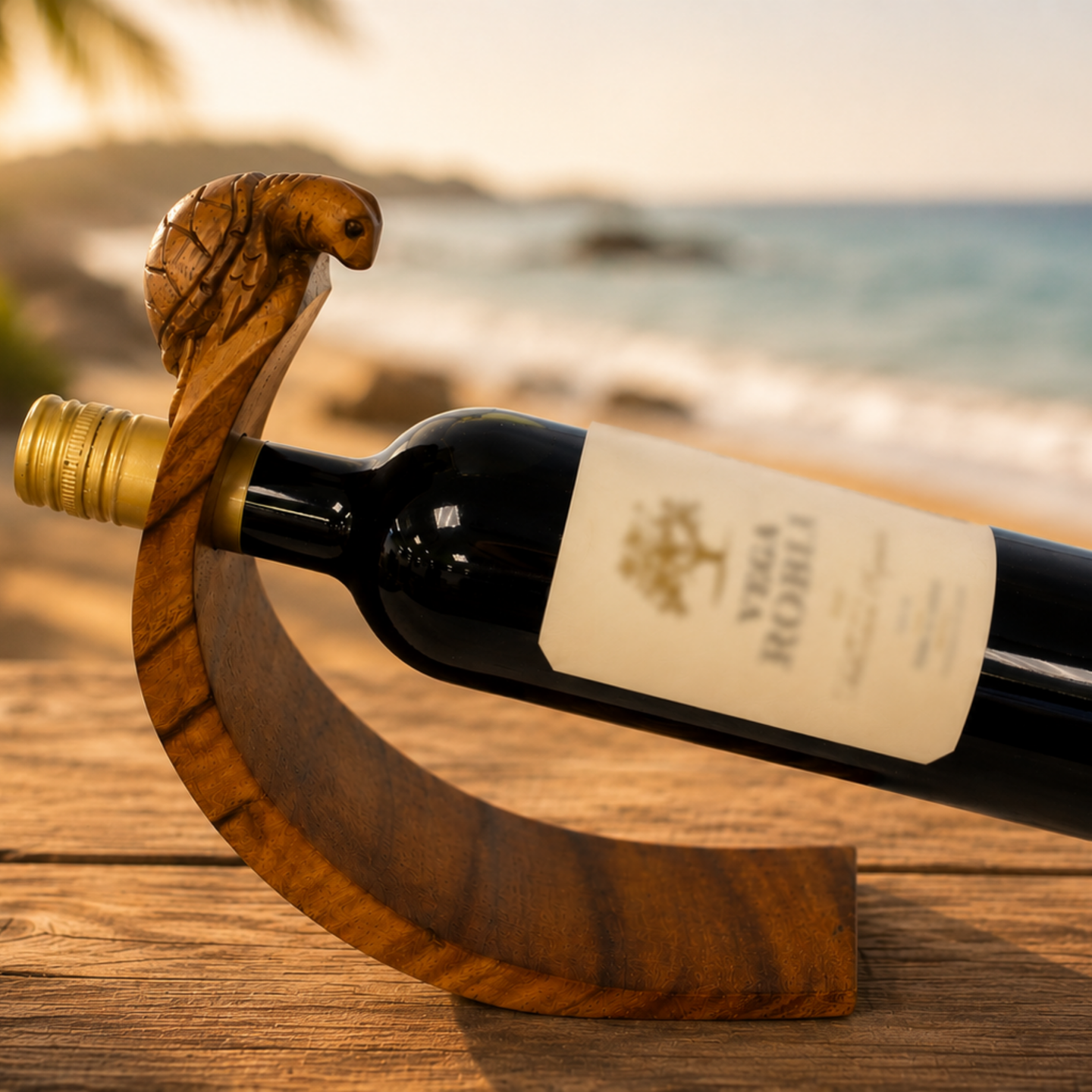 Suar Wood Balance Wine Holders