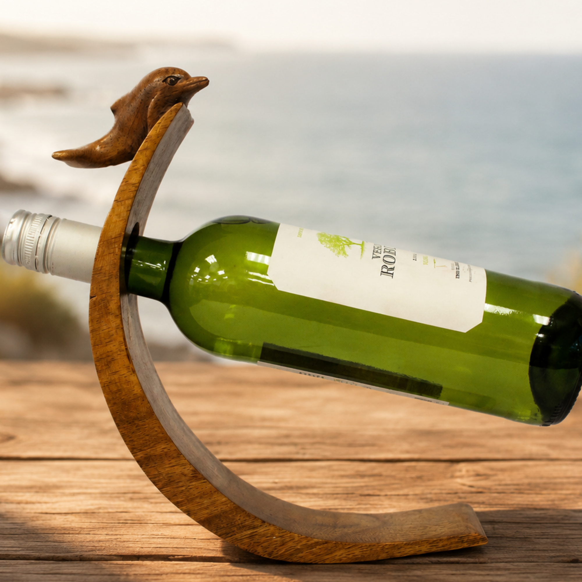 Suar Wood Balance Wine Holders
