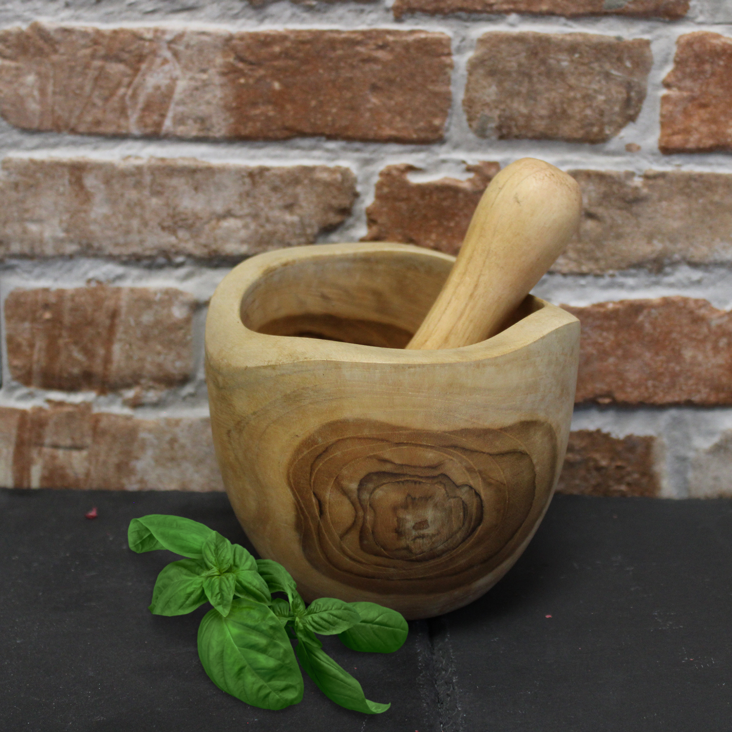 Ergo Teak Pestal & Morter