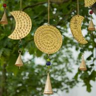 Indian Chimes - Brass Moon Phases Chimes - 43x40cm