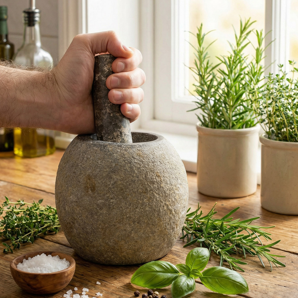 Natural Riverstone Pestle & Mortars