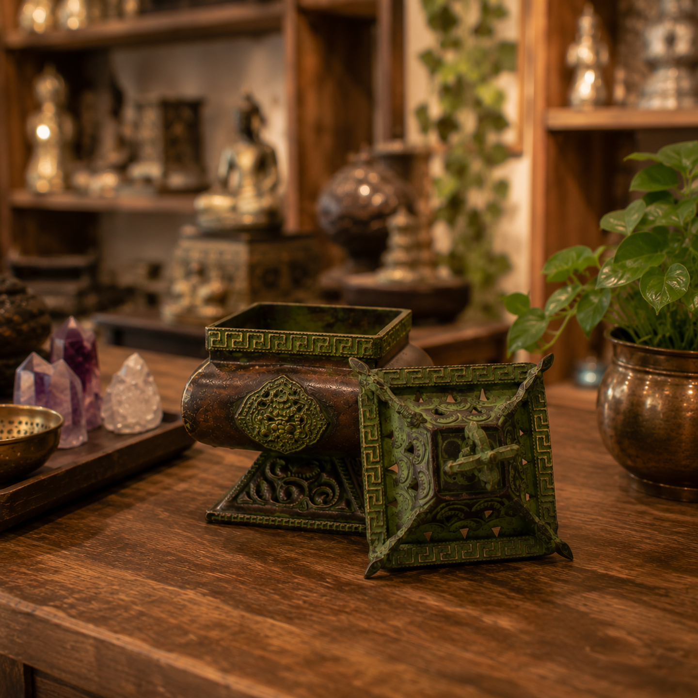 Artisan-Made Tibetan-Style Incense Burners
