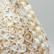 Boho Sea Shell Lamp - Cut Art Shell Large Round - 30cm