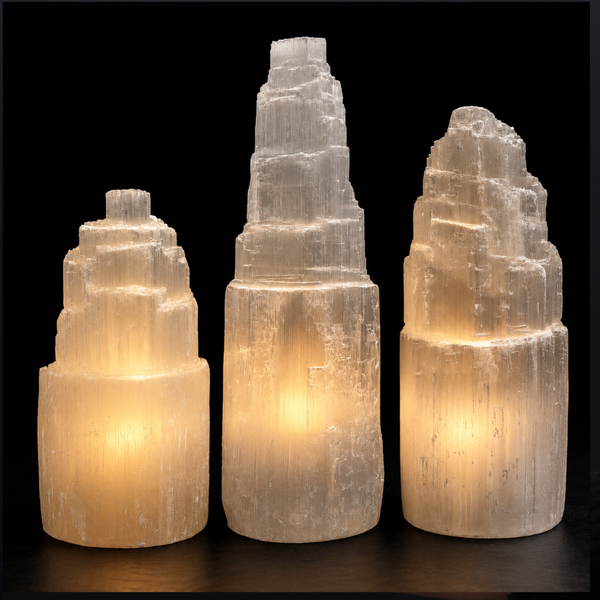 Natural Selenite Lamps