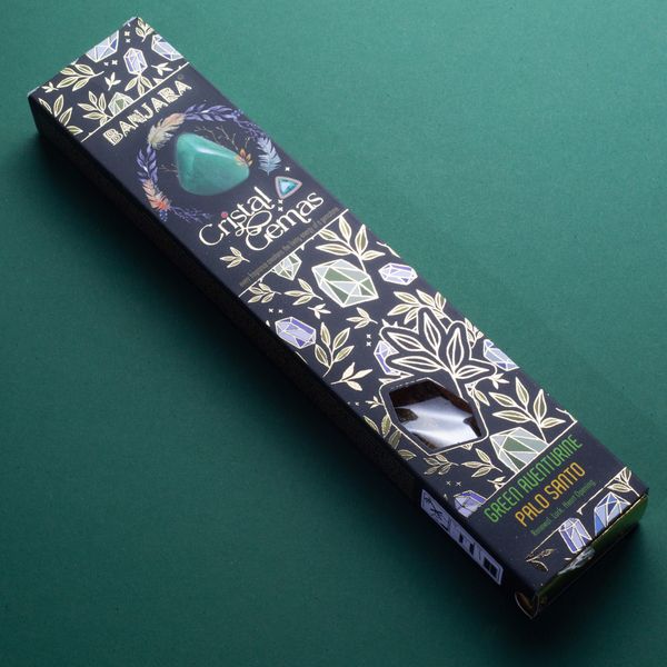 Banjara Cristal Gemas - Green Aventurine Palo Santo