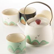 Thousand Miles - Tea Set - Four Cups - Cerimonial Cloth & Bamboo Grip