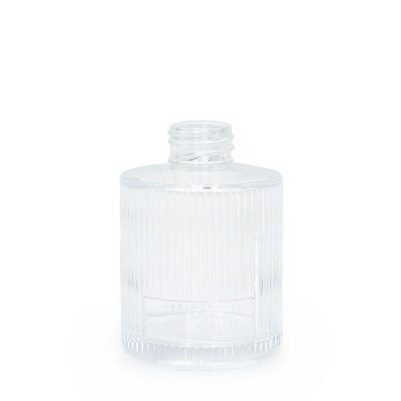 150ml Ribbed Round Reed Diffuser Bottle (28mm Neck) - Clear