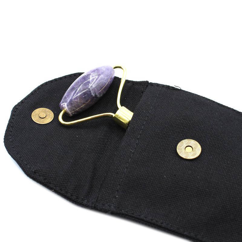 Gemstone Face Roller - Amethyst with Pouch