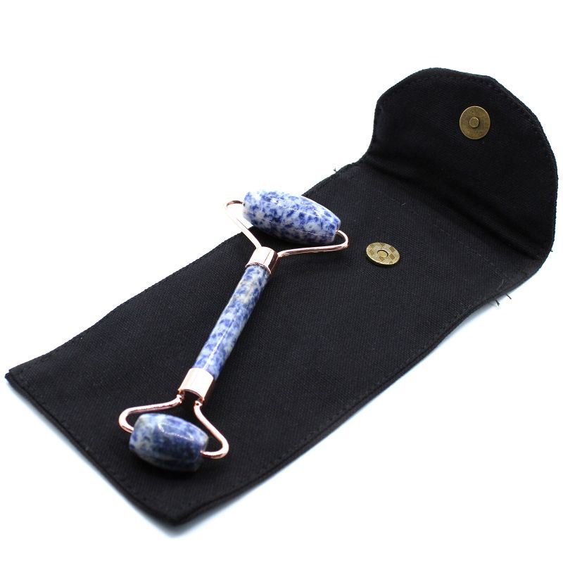 Gemstone Face Roller - Sodalide with Pouch