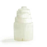 Natural Selenite Tower Lamp - 15 cm