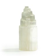 Natural Selenite Tower Lamp - 20 cm