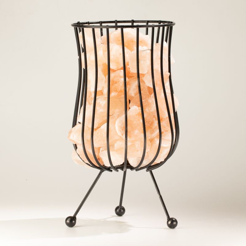 Tall Salt Rock Brazier - Pink Himalayan Salt Chunks