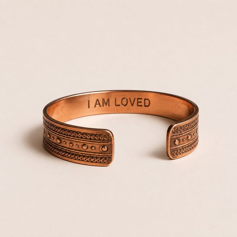 Solid Copper Bracelets with Affirmations Engravings (assorted)
