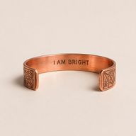 Solid Copper Bracelets with Affirmations Engravings (assorted)