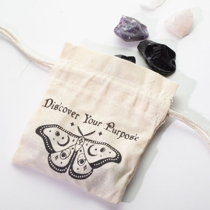 Esoteric Pouches - Natural & Black (4 x 3 Designs) - 10x12cm