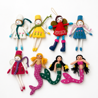Felt Handbag Charms - Mixed Selection (Fairies & Flight Attendants)