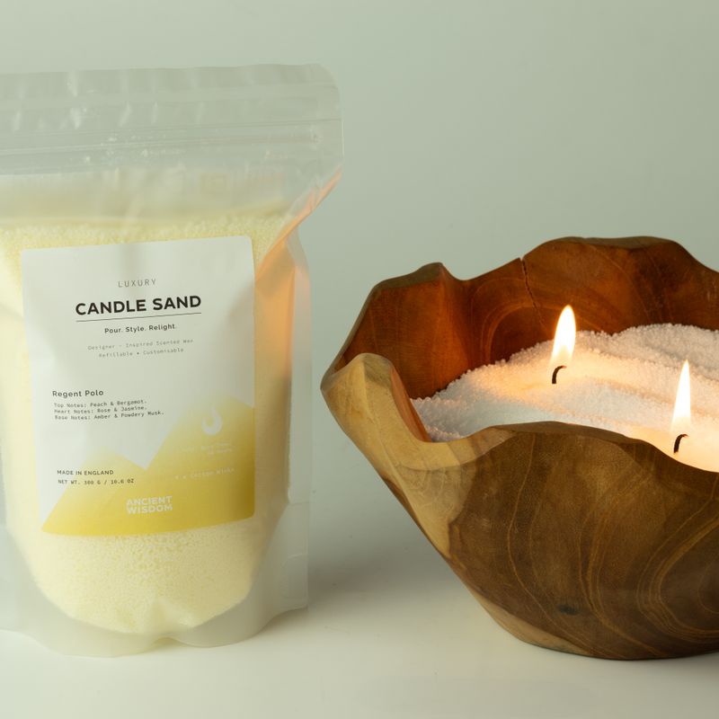 Fragranced Candle Sand - Warm Grey - Azure Noir - 300g