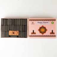 Pack of 104 Natural Incense Smudge Bricks and Burner - Happy Planets - Ritual Bricks