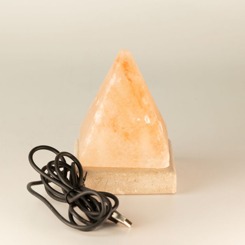 Quality USB Pyramid Salt Lamp - 9 cm (single)