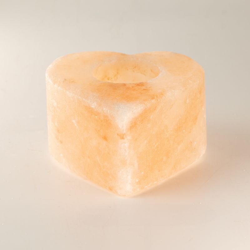 Salt Candle Holder - Med Heart