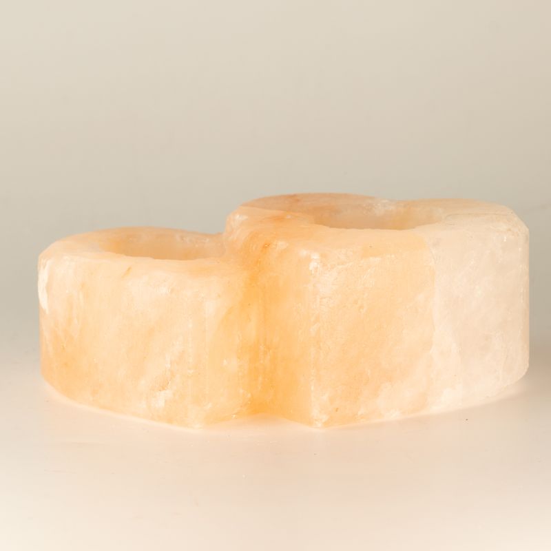 Double Heart Salt Candle Holder 1Kg