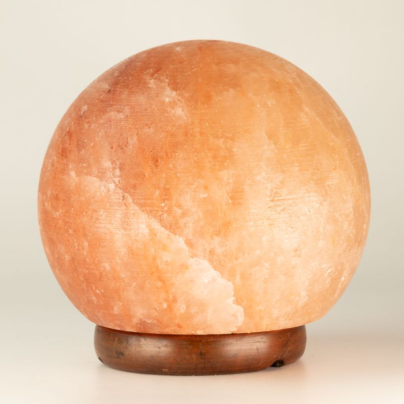 Salt Lamp Ball - Big Wooden Base 3-4kg