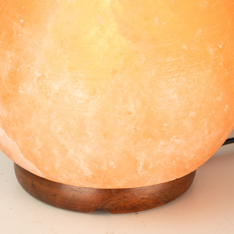 Salt Lamp Ball - Big Wooden Base 3-4kg