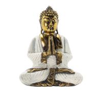 White & Gold Buddha - Extra Large 30cm - Namaste (Welcome)