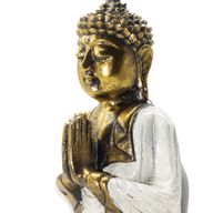 White & Gold Buddha - Extra Large 30cm - Namaste (Welcome)