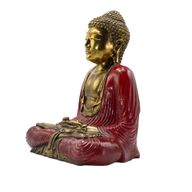 Red & Gold Buddha - Extra Large 40cm -  Duyana Mudra (Meditation)