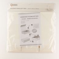 Flat Pack Gift Box - Wine Box Shape  (33.5x10x10.5cm) - White