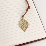 Intention Note Book - LCD Wipe Screen - Brown Leather Effect - Brass Leaf - 80 Leafs
