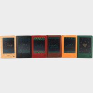 Intention Note Book - LCD Wipe Screen - Green Leather Effect - Brass Leaf - 80 Leafs