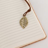 Intention Note Book - LCD Wipe Screen - Cork Leather Effect - Brass Leaf - 80 Leafs