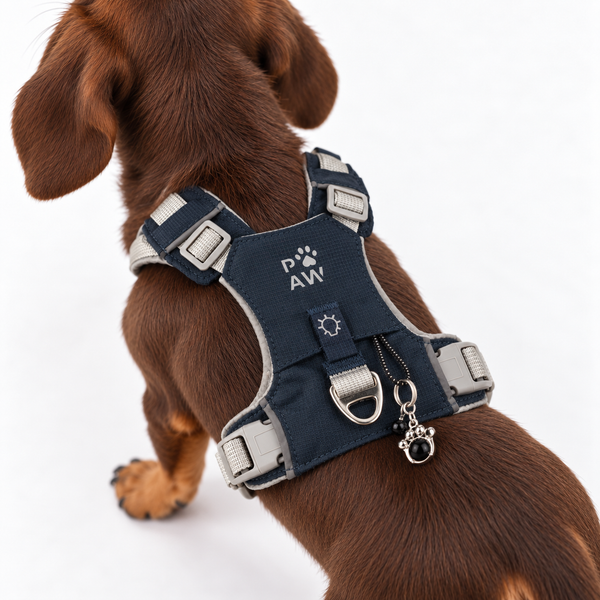 PAW Dog Guardian Harness with Black Obsidian Charm - (2-4kg)