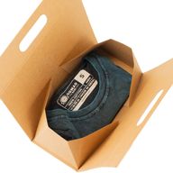 Flat Pack Gift Box - Hand Box  (20x10x20cm) - Brown Craft