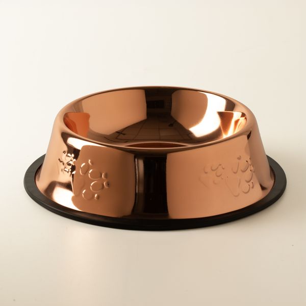 PAW Food Bowls - Single Copper Style - 18cm - Stainless Steel