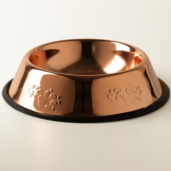 PAW Food Bowls - Single Copper Style - 22cm - Stainless Steel