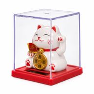 Mini Solar Powered Money Cat in Box - White