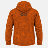 Small Stone Washed Hoody Shirt Kangaroo Pocket - Burnt Orange