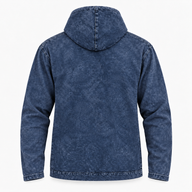 Small Stone Washed Hoody Shirt Kangaroo Pocket - Dusty Lavender