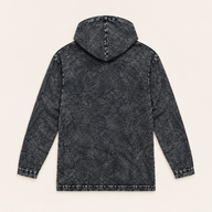 Small Stone Washed Hoody Shirt Kangaroo Pocket - Grey REBEL