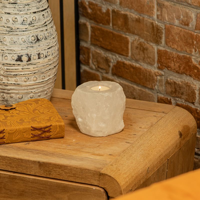 Crystal Rock Himalayan Salt Candle Holder 600-800g