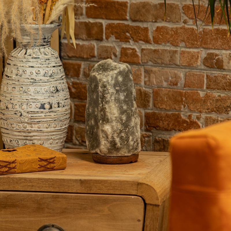 Grey Himalayan Natural Salt Lamp - 3-5kg
