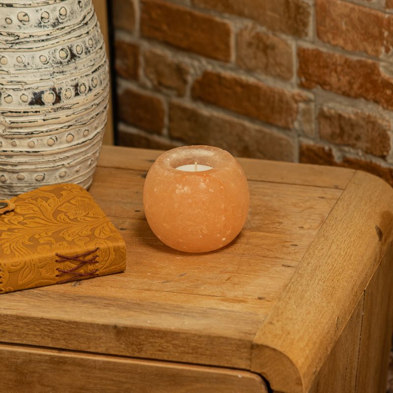 Salt Candle Holder - Round