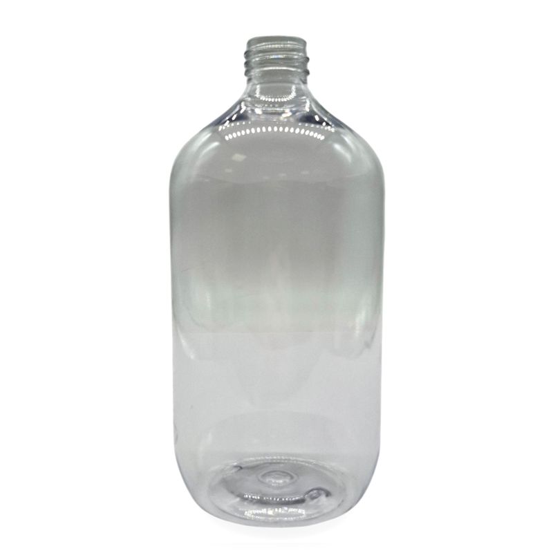Clear Plastic Boston Bottle - 1000ml