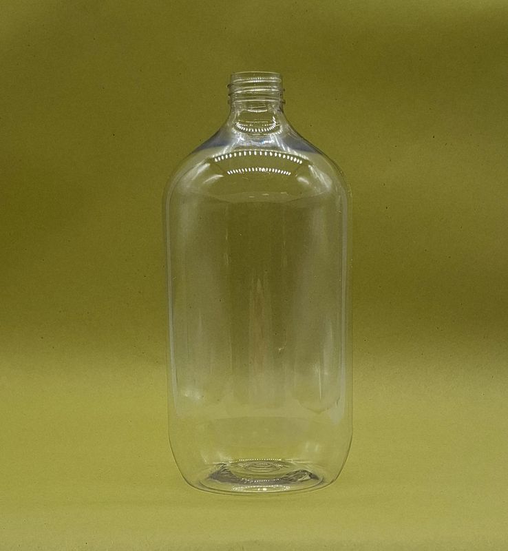 Clear Plastic Boston Bottle - 1000ml