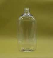 Clear Plastic Boston Bottle - 1000ml