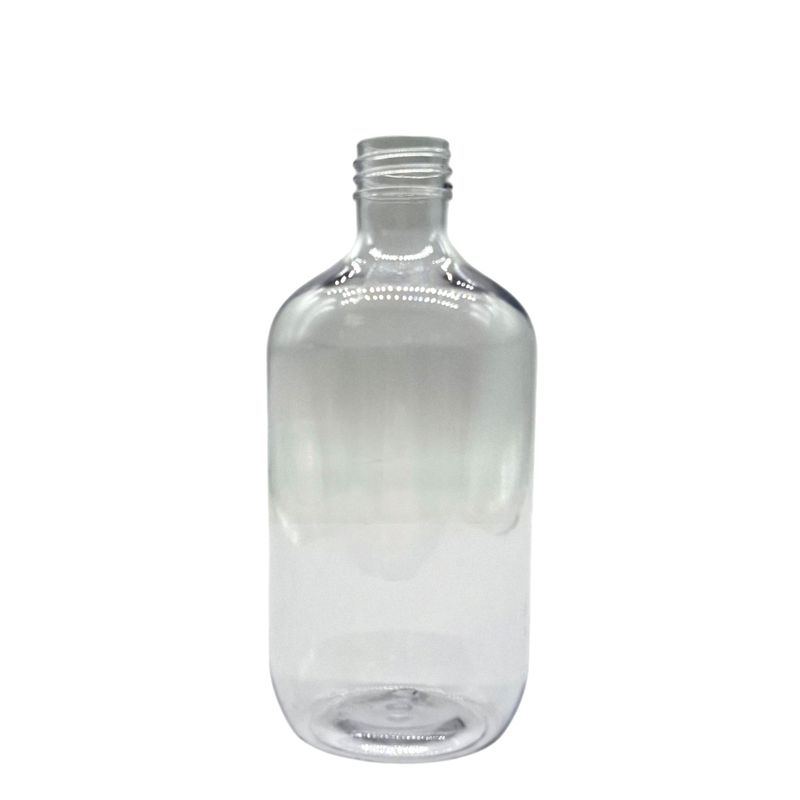 Clear Plastic Boston Bottle - 500ml